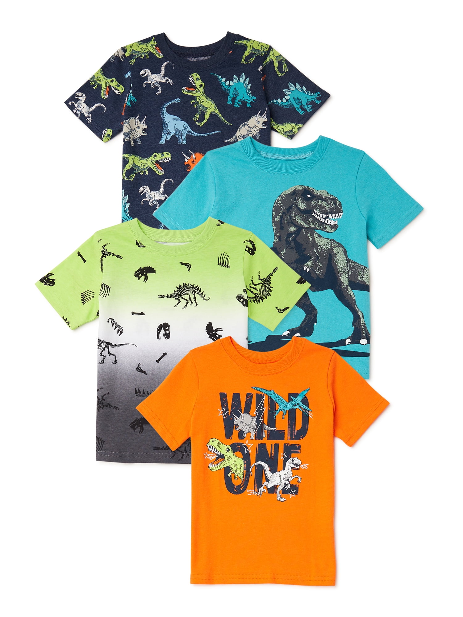 Garanimals Baby and Toddler Boy Graphic ShortSleeve TShirt, 4Pack