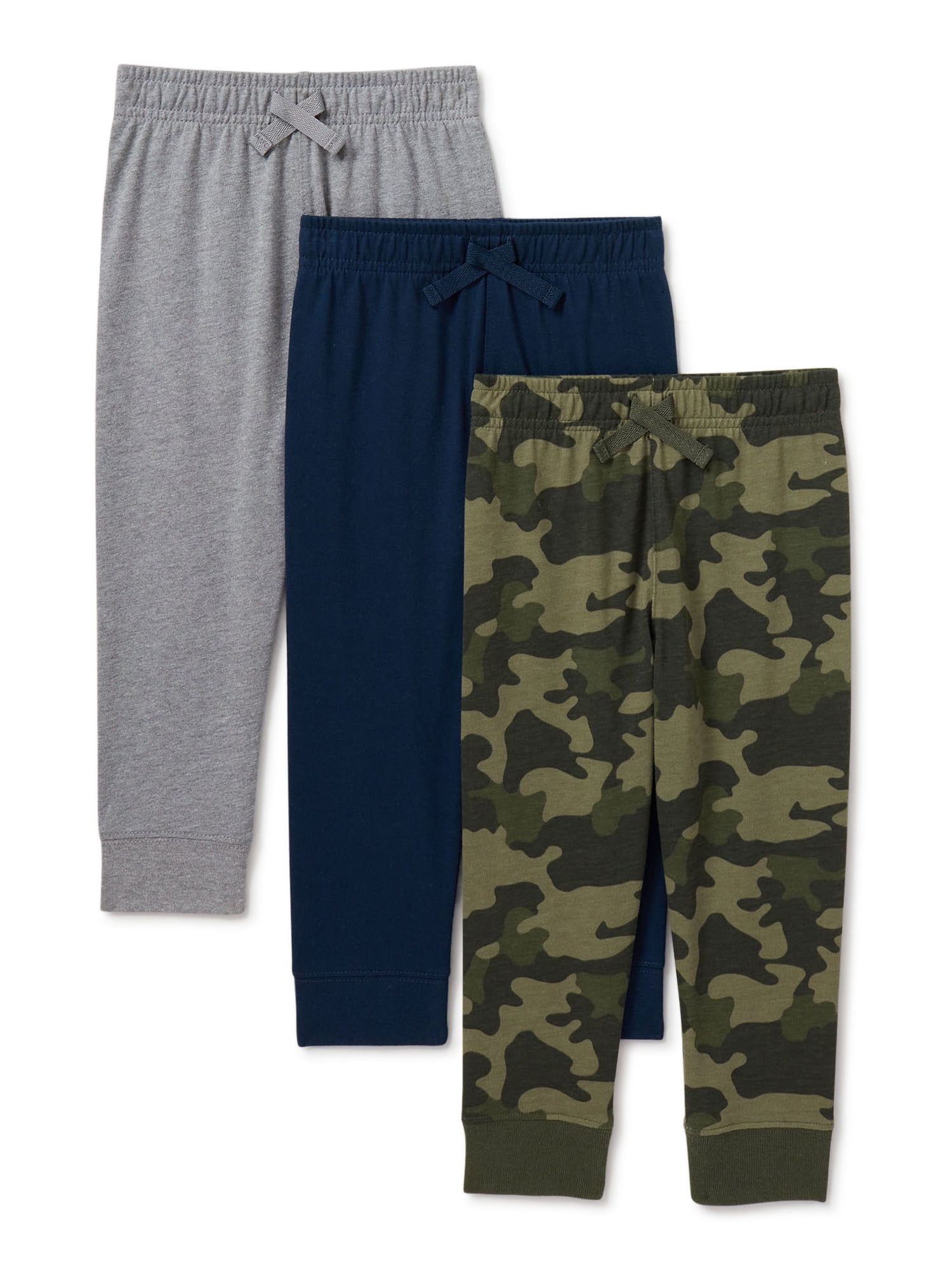 Garanimals Baby and Toddler Boy Jogger Pants Multipack, 3Pack, Sizes