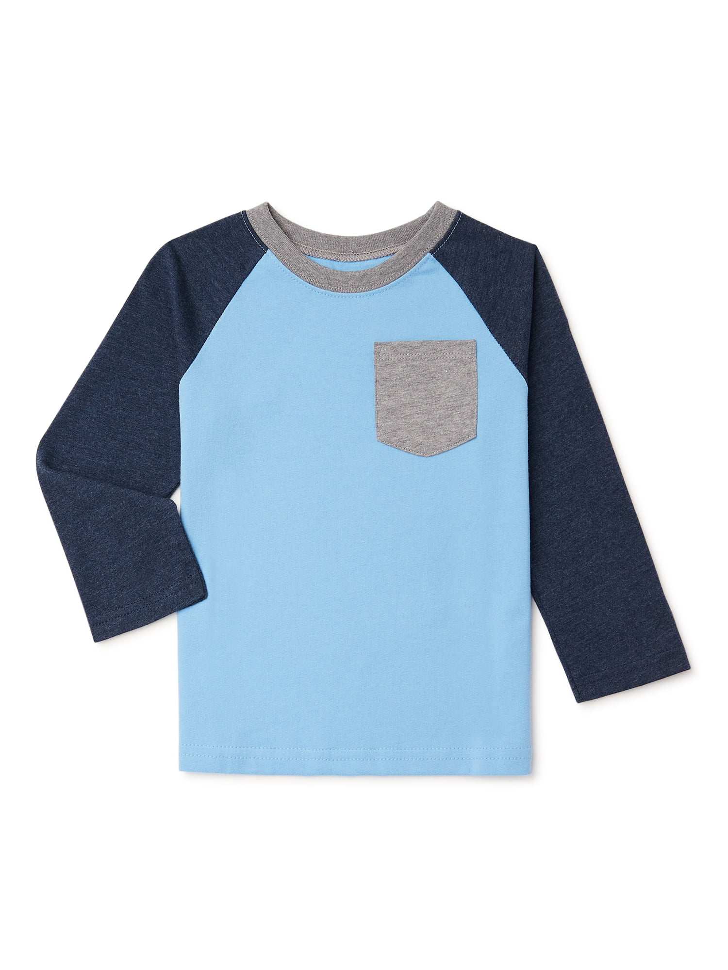 Garanimals Baby and Toddler Boy Long Sleeve Pocket T-Shirt, Sizes 12M-5T