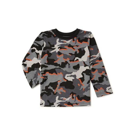 Garanimals Baby and Toddler Boy Long Sleeve Printed T-Shirt, Sizes 12M-5T