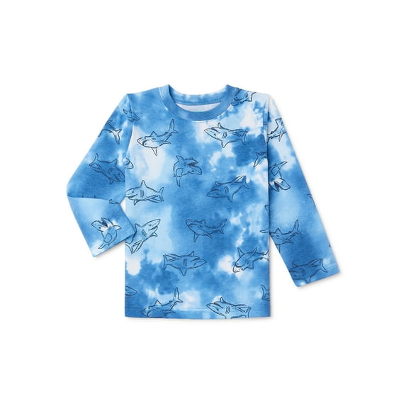 Garanimals Baby and Toddler Boy Long Sleeve Printed T-Shirt, Sizes 12M-5T
