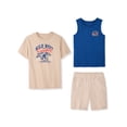 thumbnail image 1 of Garanimals Newborn, Baby & Toddler Boy Cotton 3-Piece Set, Graphic T-Shirt, Tank Top & Pull-On Shorts, Sizes 0-6T, 1 of 8