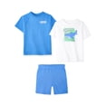 thumbnail image 1 of Garanimals Newborn, Baby & Toddler Boy Cotton 3-Piece Set, Graphic T-Shirts & Pull-On Shorts, Sizes 0-6T, 1 of 8