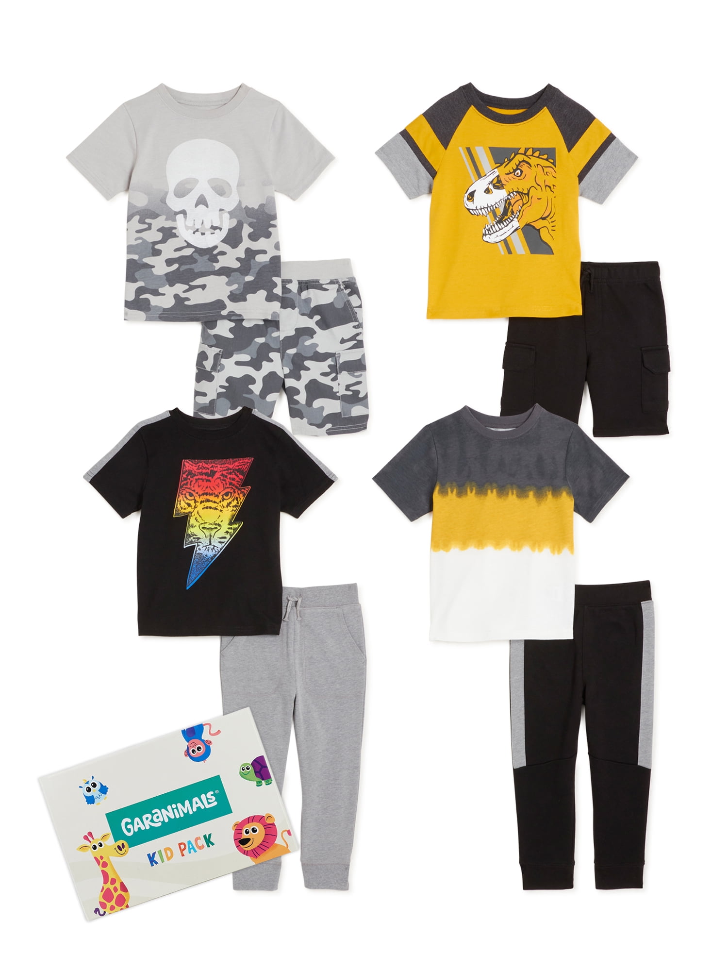 Garanimals Baby and Toddler Boy ShortSleeve Mix and Match KidPack