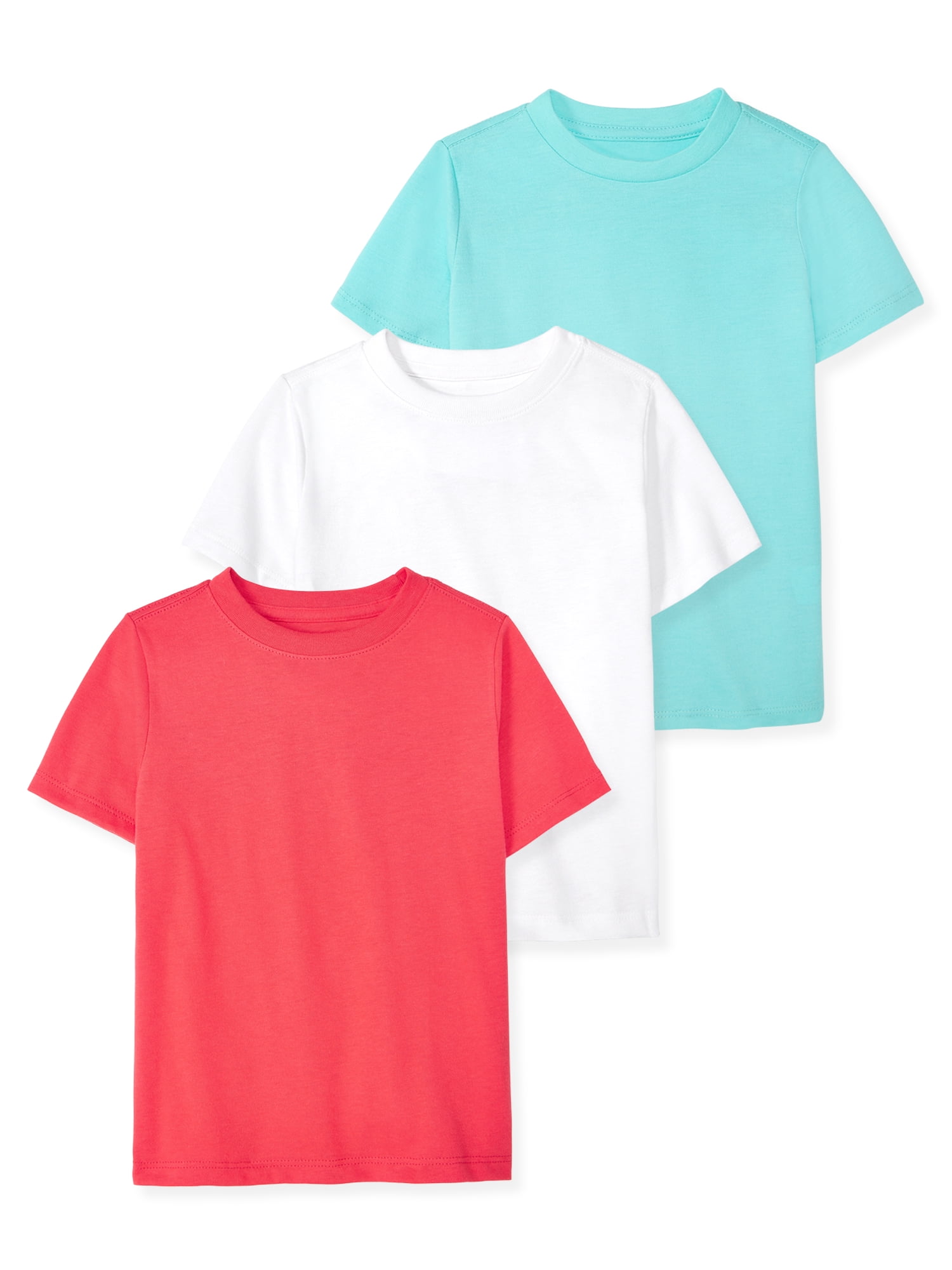 Garanimals Newborn, Baby & Toddler Boy Cotton Short-Sleeve Solid T-Shirts, 3-Pack, Sizes 0-6T