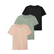 Garanimals Newborn, Baby & Toddler Boy Cotton Short-Sleeve Solid T-Shirts, 3-Pack, Sizes 0-6T
