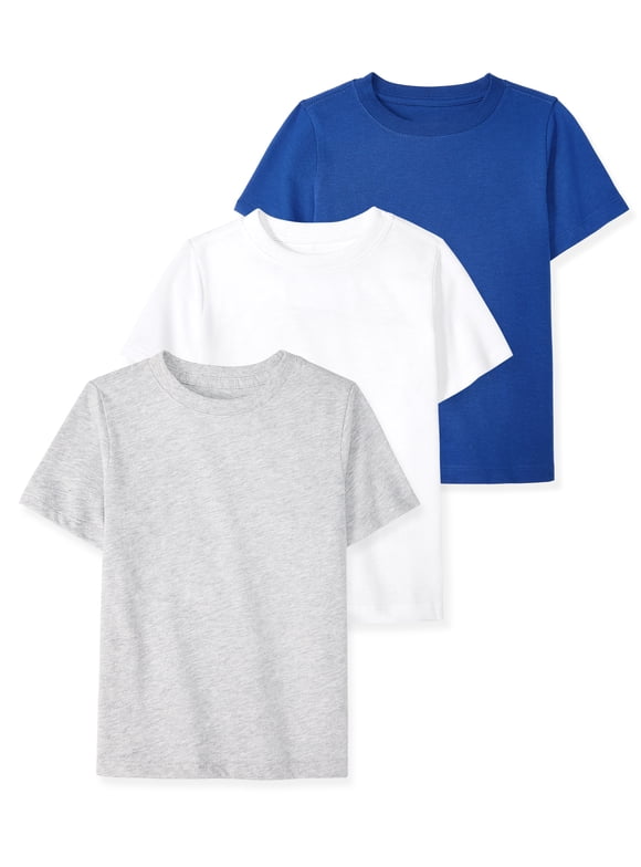 Baby & Toddler Boy Cotton Short-Sleeve Solid T-Shirts, 3-Pack, 0M–6T