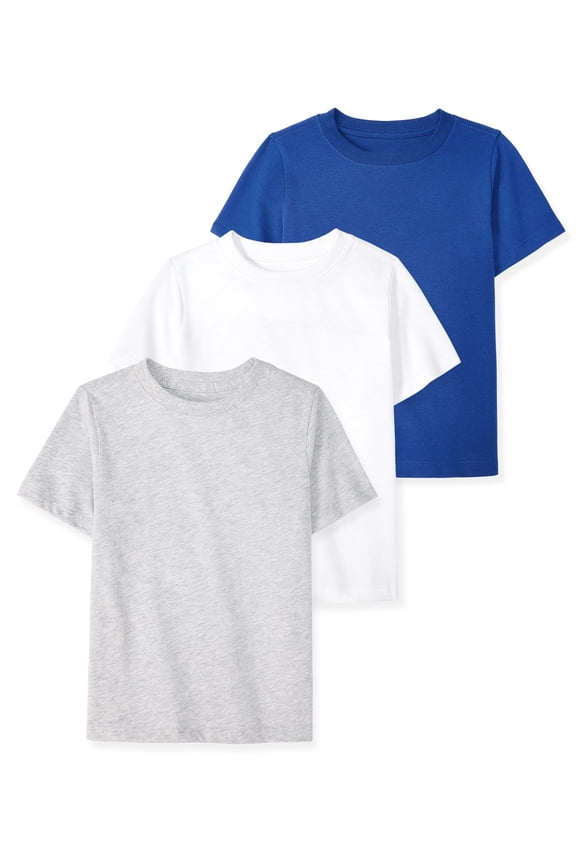 Baby & Toddler Boy Cotton Short-Sleeve Solid T-Shirts, 3-Pack, 0M–6T