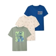 Garanimals Newborn, Baby & Toddler Boy Cotton Short-Sleeve Graphic T-Shirts, 3-Pack, Sizes 0-6T