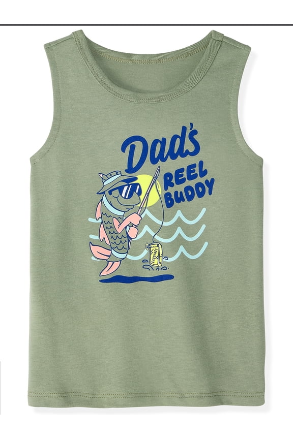 Baby & Toddler Boy Cotton Graphic Tank Top, 0M–6T