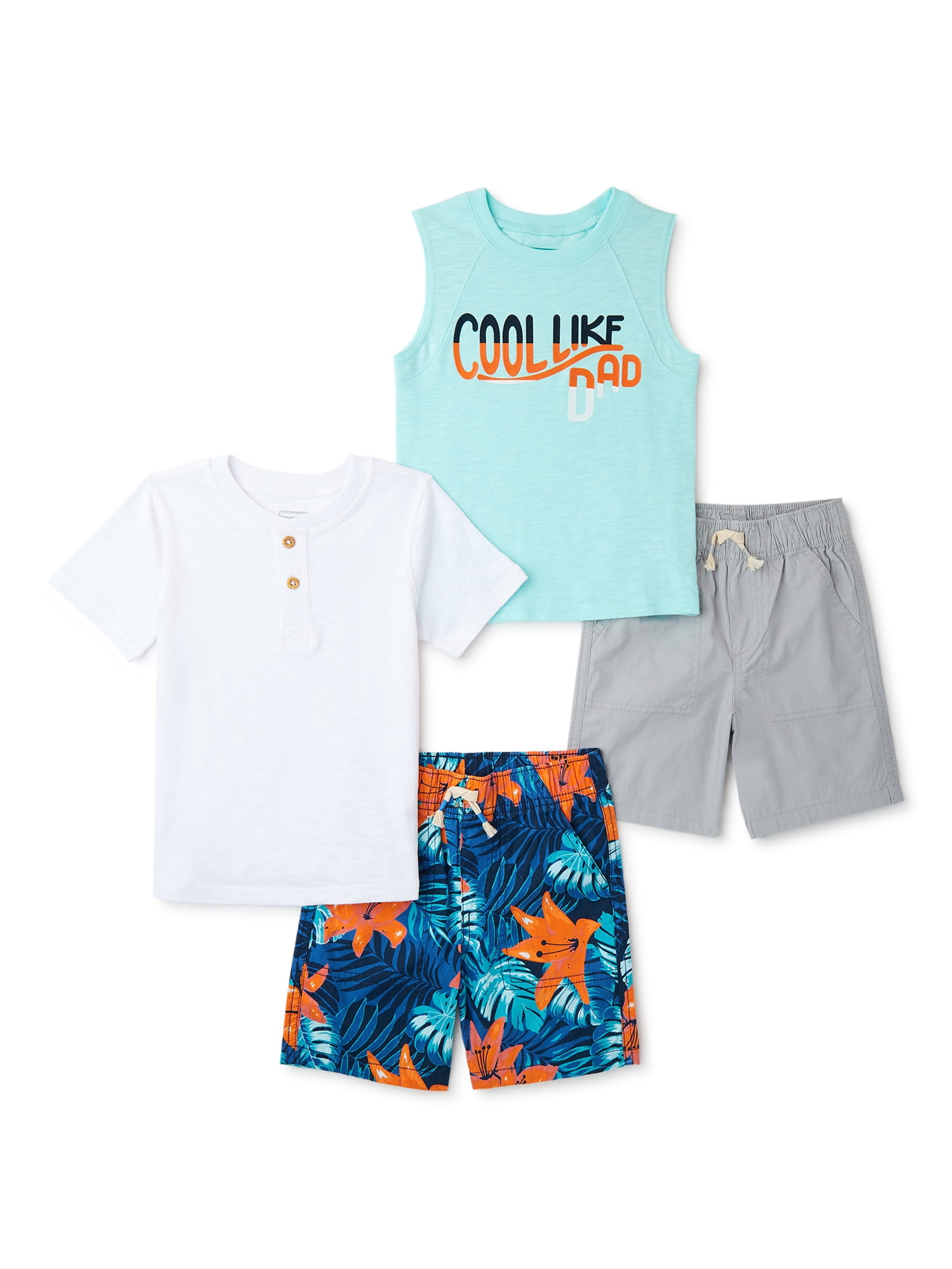 Garanimals Baby and Toddler Boy TShirt, Tank and Shorts Outfit Set, 4