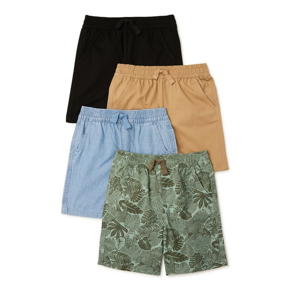 Garanimals Baby and Toddler Boy Woven Shorts, 4-Pack, Sizes 12M-5T