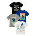 thumbnail image 1 of Garanimals Baby and Toddler Boys' Graphic Short-Sleeve T-Shirt, 4-Pack, Sizes 12M-5T, 1 of 5