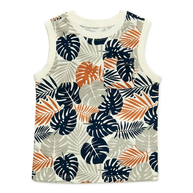 Garanimals Baby and Toddler Boys Print Muscle Tank Top, Sizes 12 Months-5T