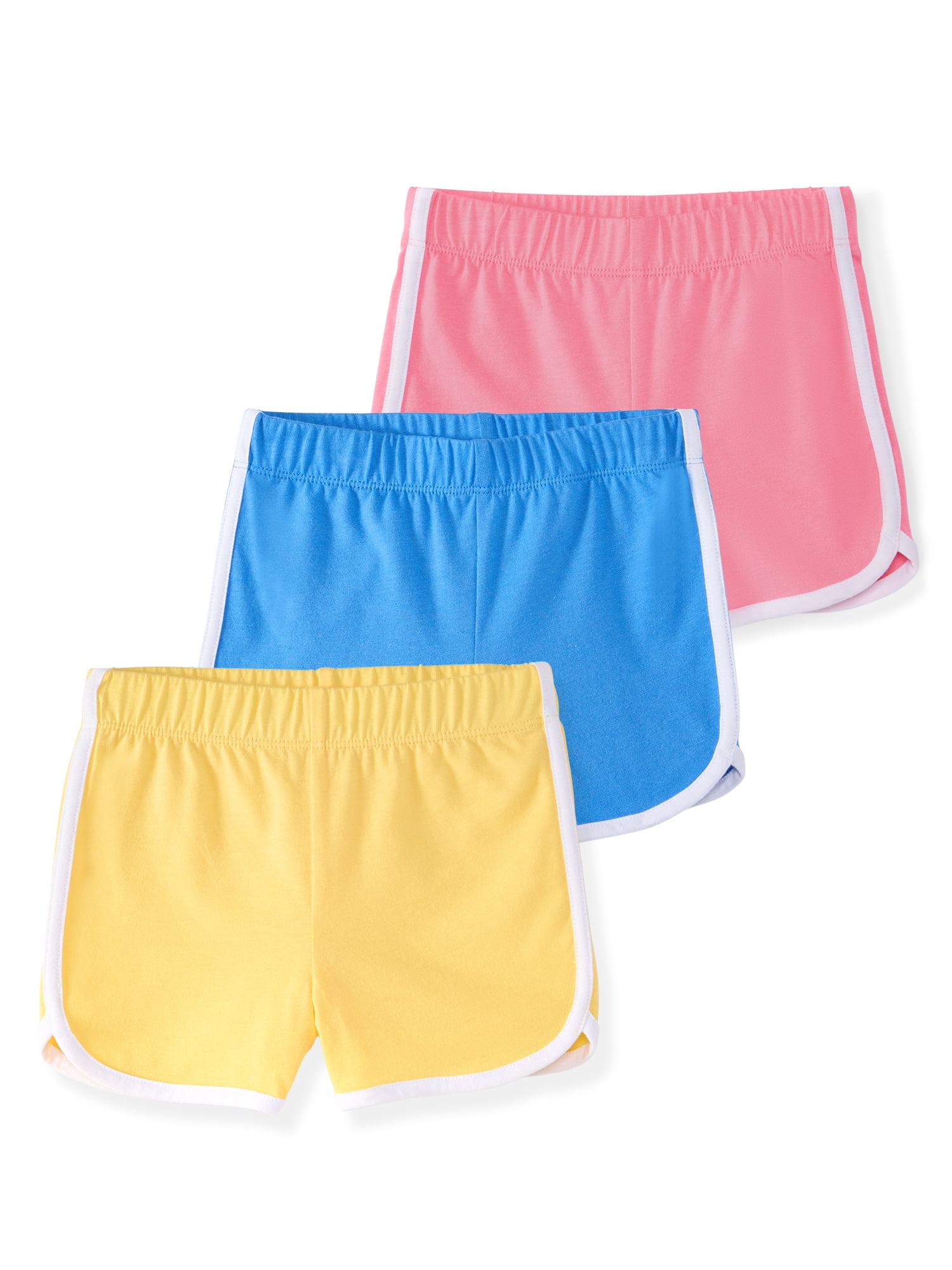 Garanimals Newborn, Baby & Toddler Girl Cotton Pull-On Dolphin Shorts, 3-Pack, Sizes 0-6T