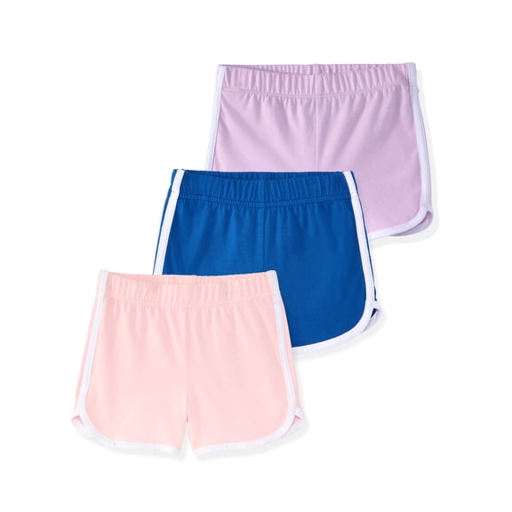 Garanimals Baby & Toddler Girl Cotton Pull-On Dolphin Shorts, 3-Pack, 18M–6T