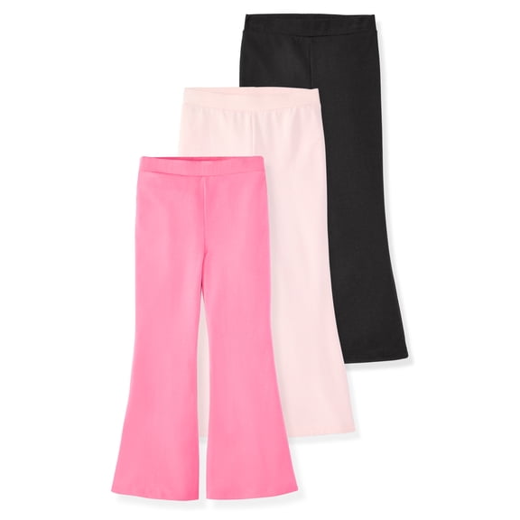 Garanimals Baby & Toddler Girl Cotton Pull-On Flare Leggings, 3-Pack, 18M–6T