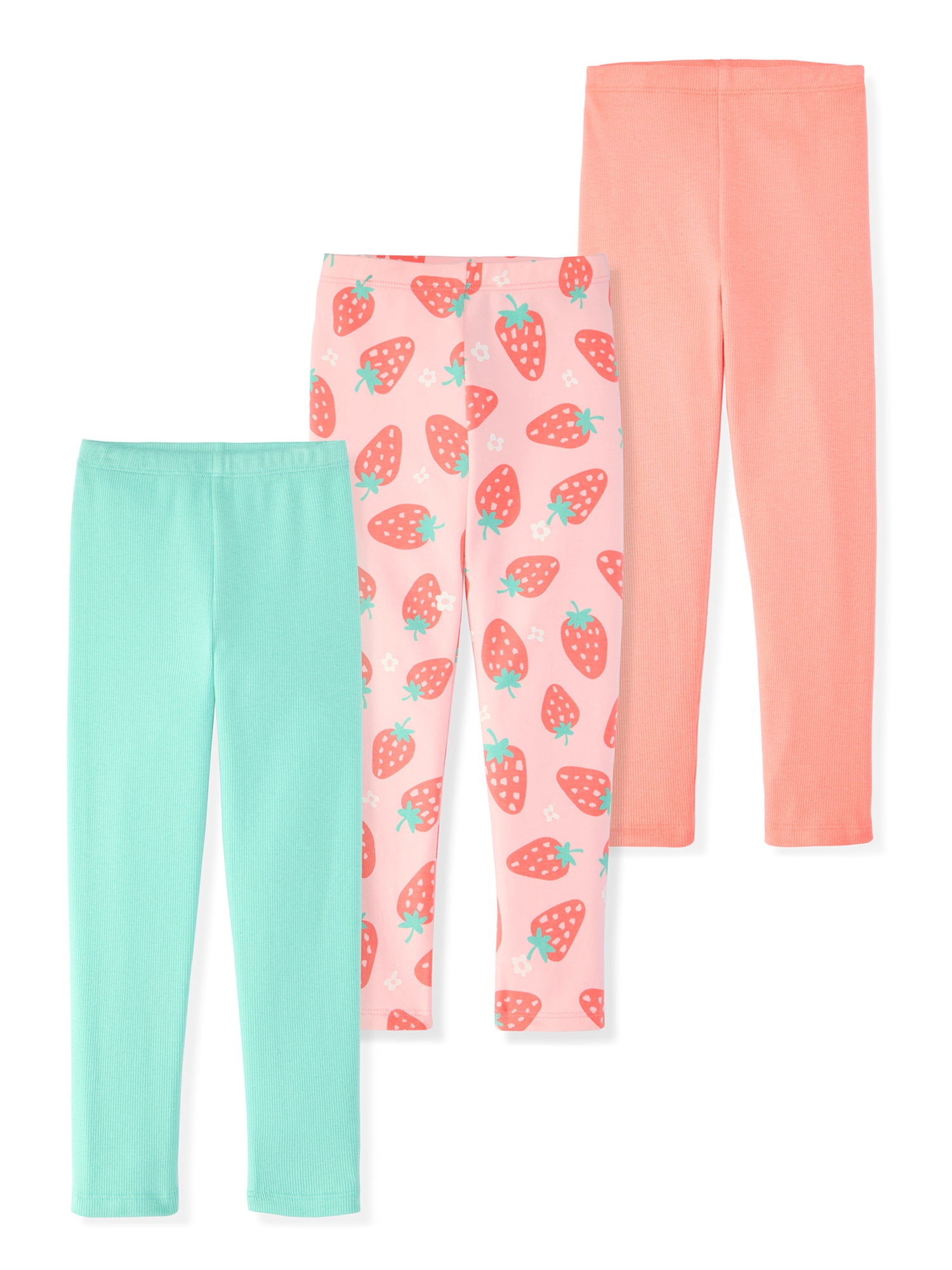 Garanimals Newborn, Baby & Toddler Girl Cotton Pull-on Leggings, Sizes 0M–6T, Single & 3-pack
