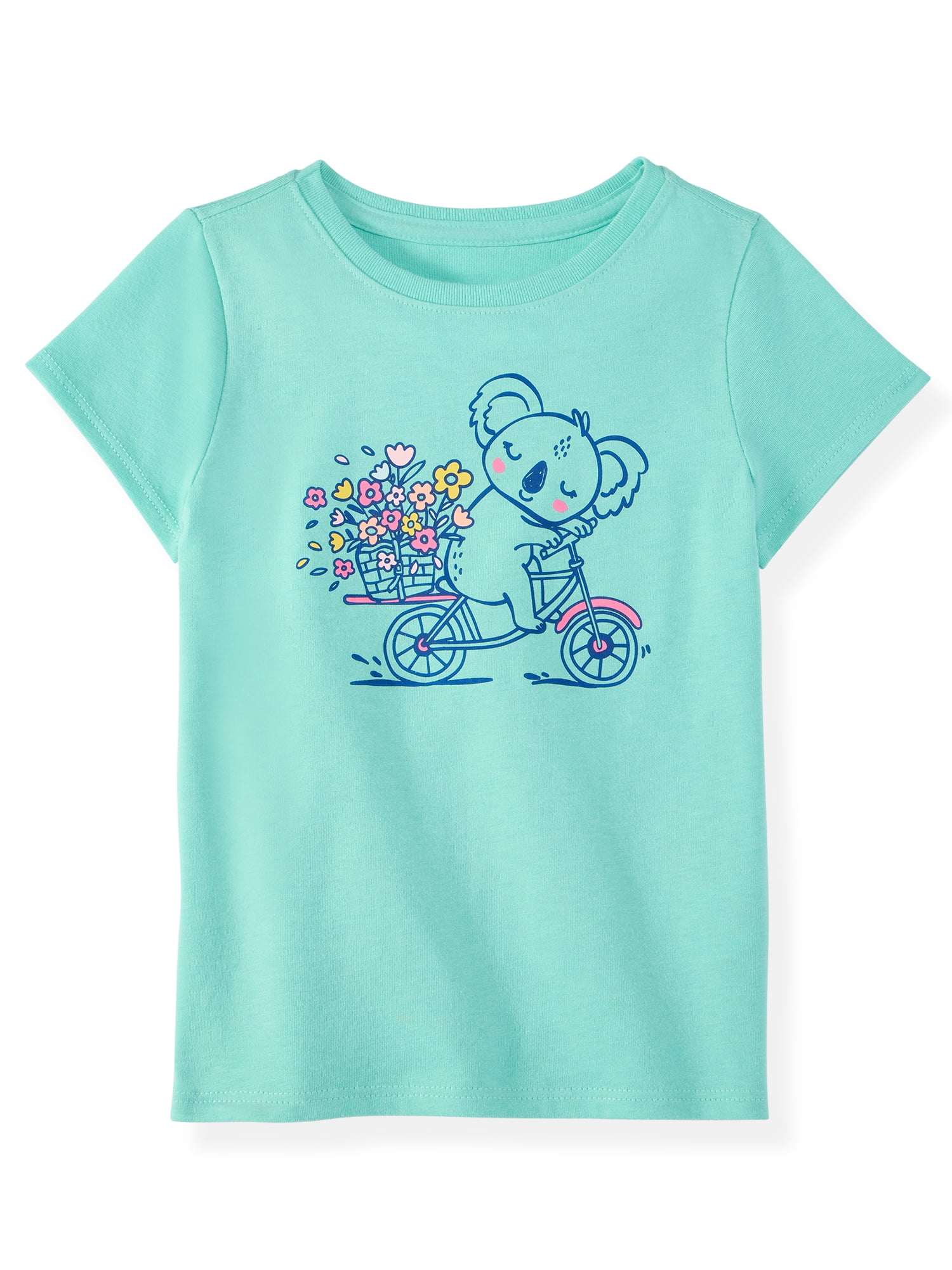 Garanimals Newborn, Baby & Toddler Girl Cotton Short-Sleeve Graphic T-Shirt, Sizes 0-6T