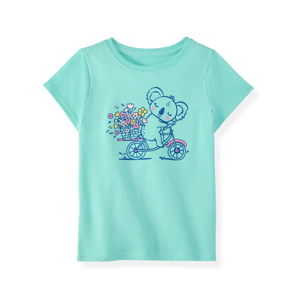 Garanimals Baby & Toddler Girl Cotton Short-Sleeve Graphic T-Shirt, 0M–6T