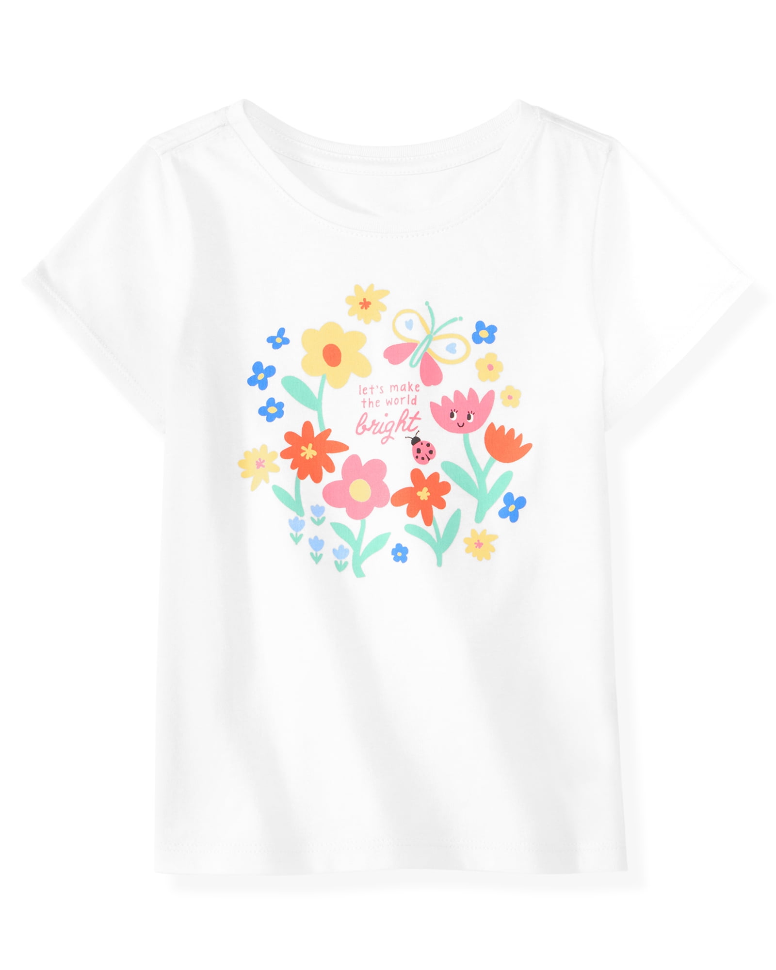 Garanimals Newborn, Baby & Toddler Girl Cotton Short-Sleeve Graphic T-Shirt, Sizes 0-6T