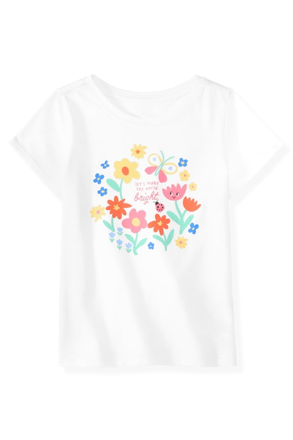 Baby & Toddler Girl Cotton Short-Sleeve Graphic T-Shirt, 0M–6T