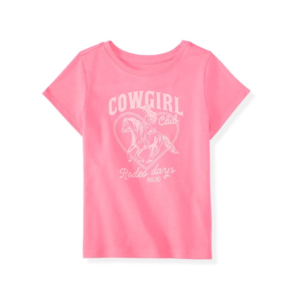 Garanimals Newborn, Baby & Toddler Girl Cotton Short-Sleeve Graphic T-Shirt, Sizes 0-6T