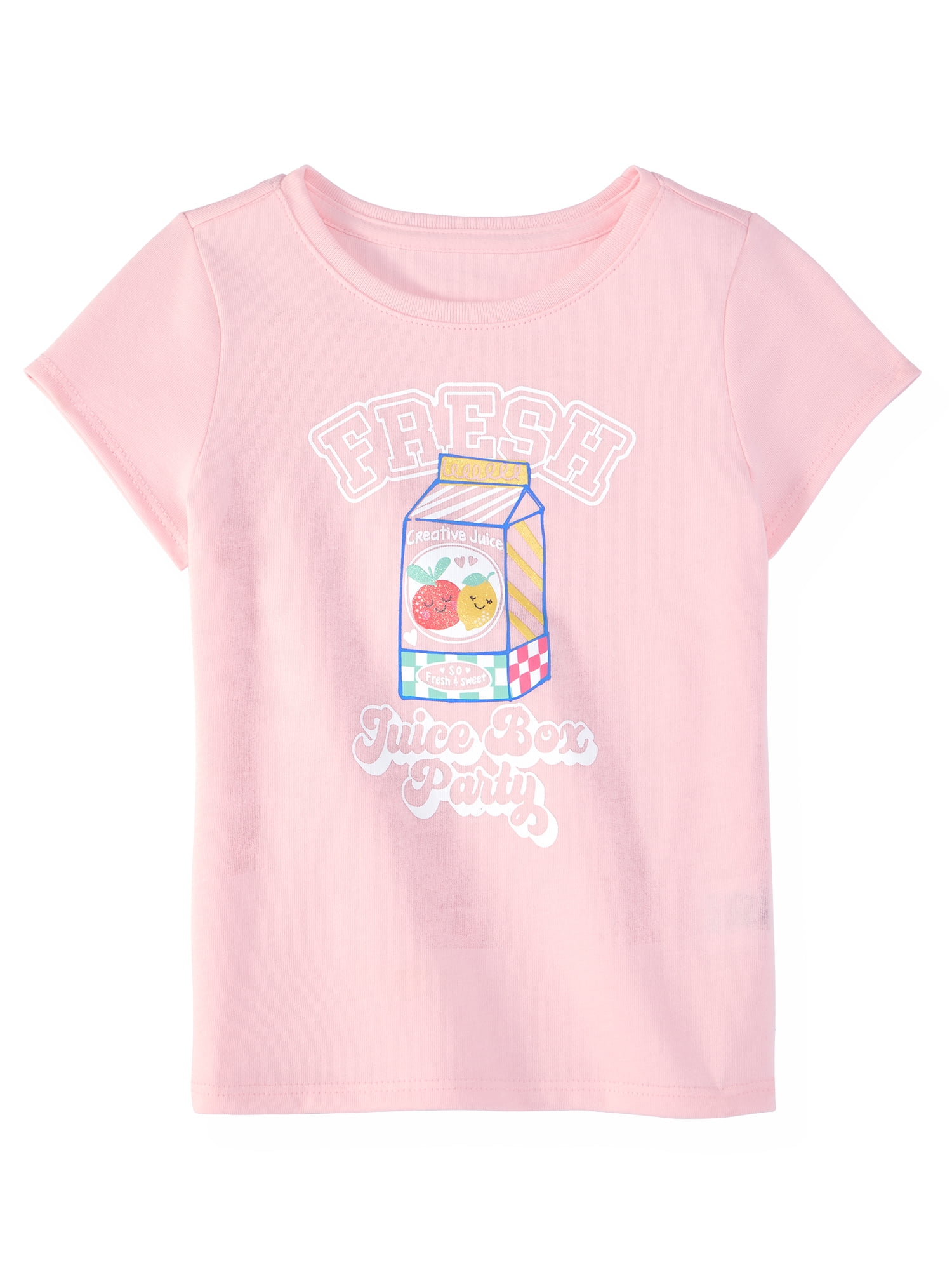 Garanimals Newborn, Baby & Toddler Girl Cotton Short-Sleeve Graphic T-Shirt, Sizes 0-6T