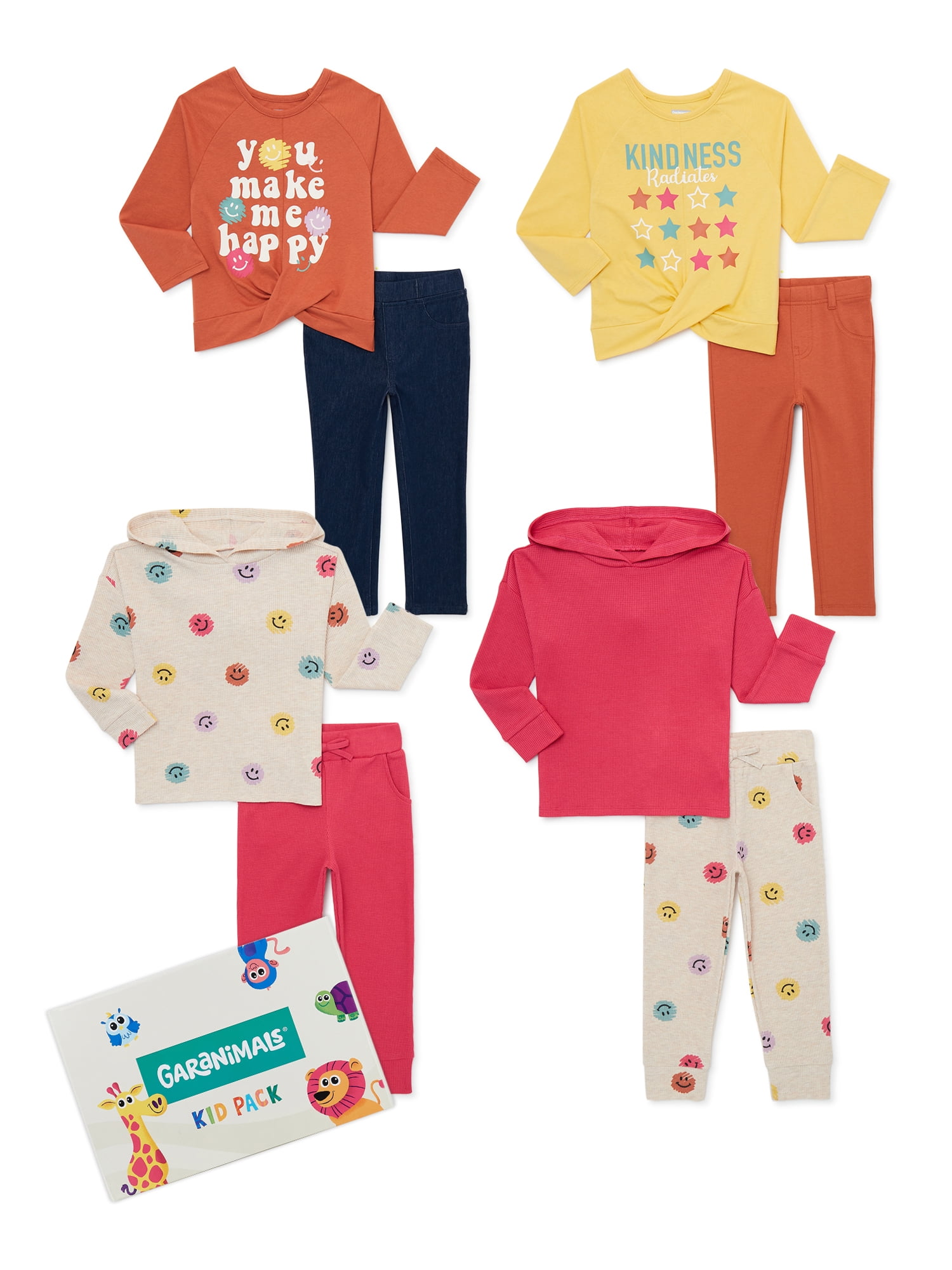 Garanimals Baby and Toddler Girl Mix and Match Outfits KidPack, 8
