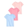 thumbnail image 1 of Garanimals Baby & Toddler Girl Cotton Short-Sleeve Solid T-Shirts, 3-Pack, 0M–6T, 1 of 9