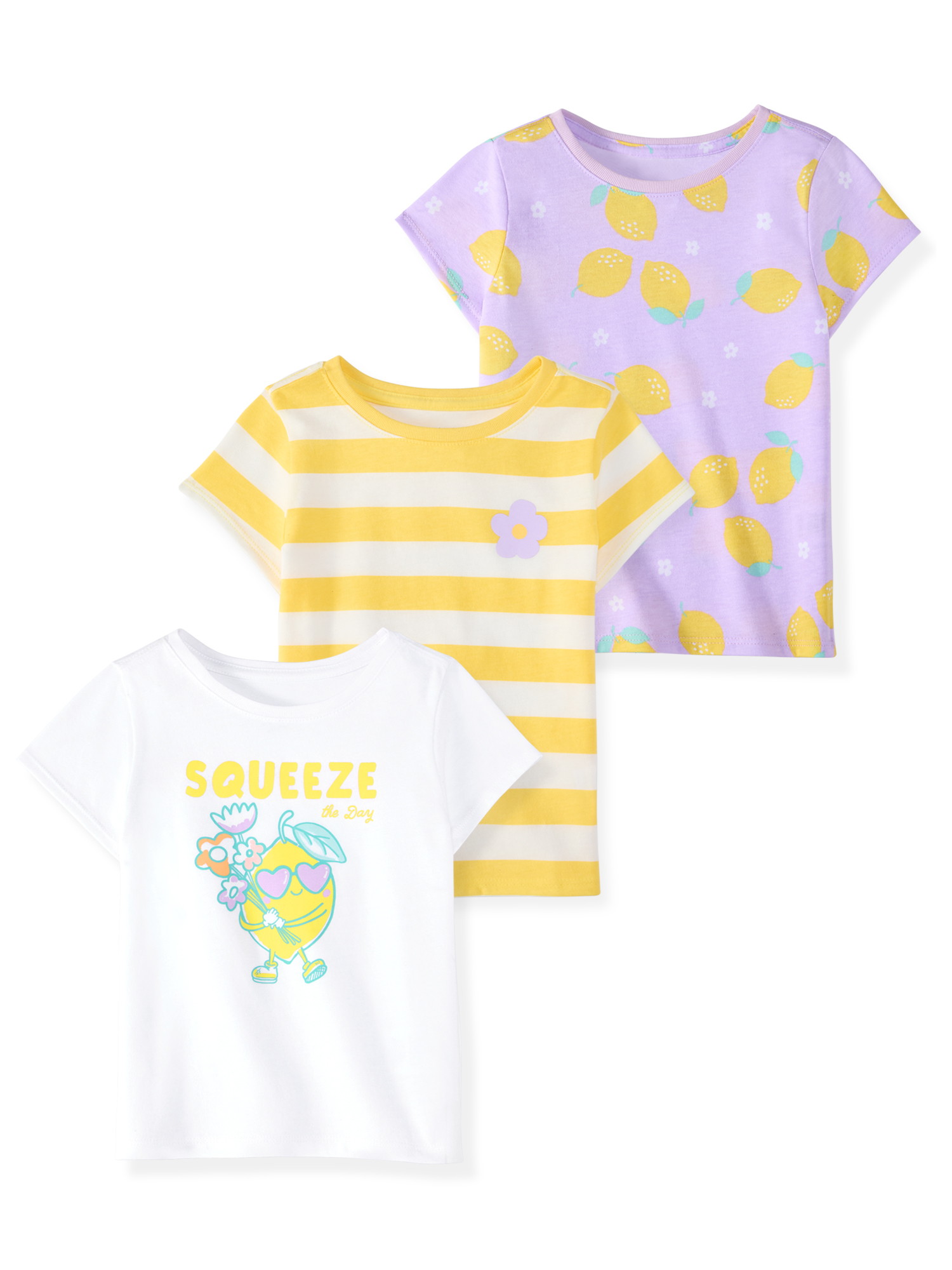 Garanimals Baby And Toddler Girl Short Sleeve T Shirts 3 Pack Sizes 0 Months 6T: What Stands Out on Walmart