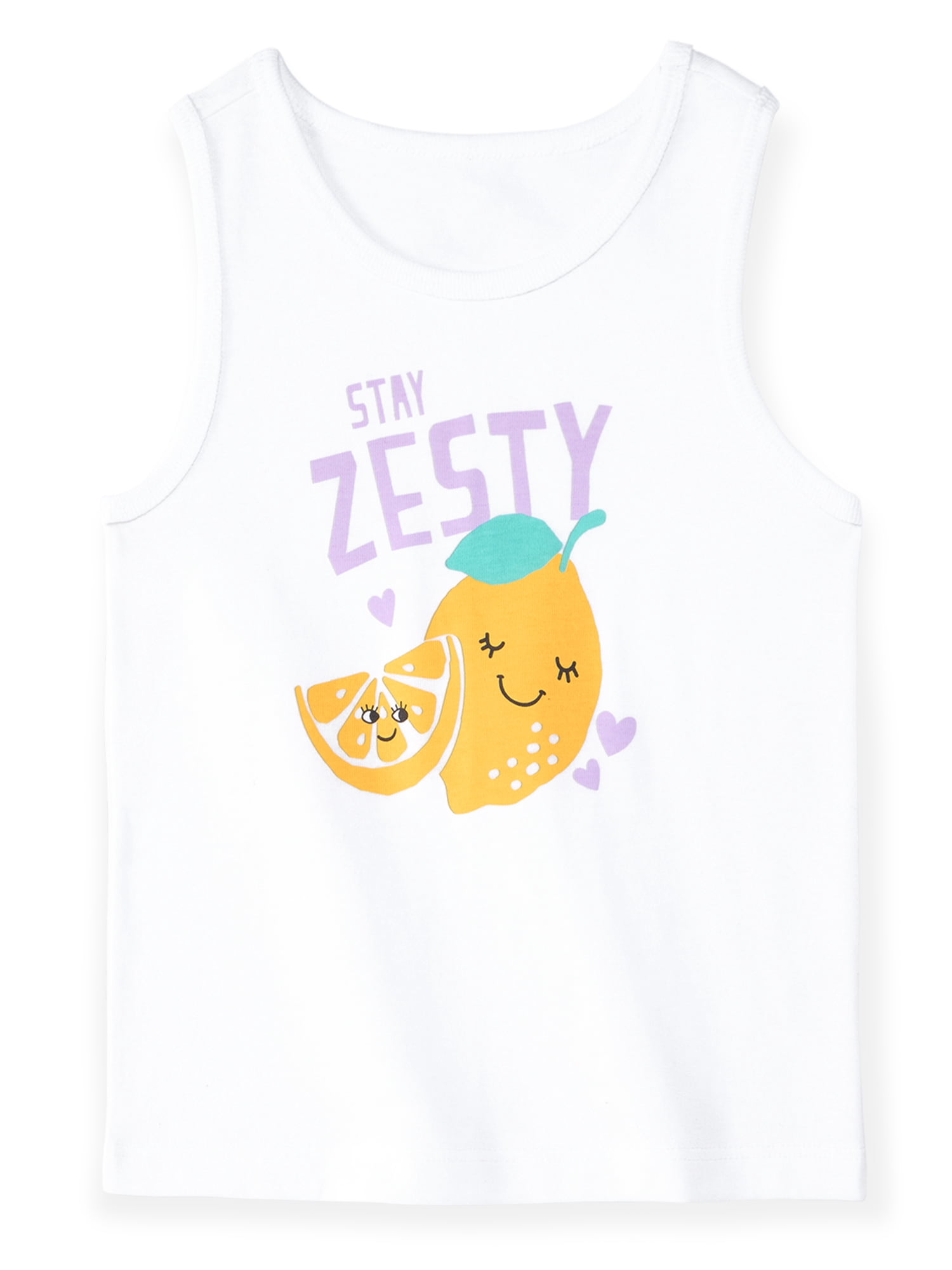 Garanimals Newborn, Baby & Toddler Girl Cotton Graphic Tank Top, Sizes 0-6T
