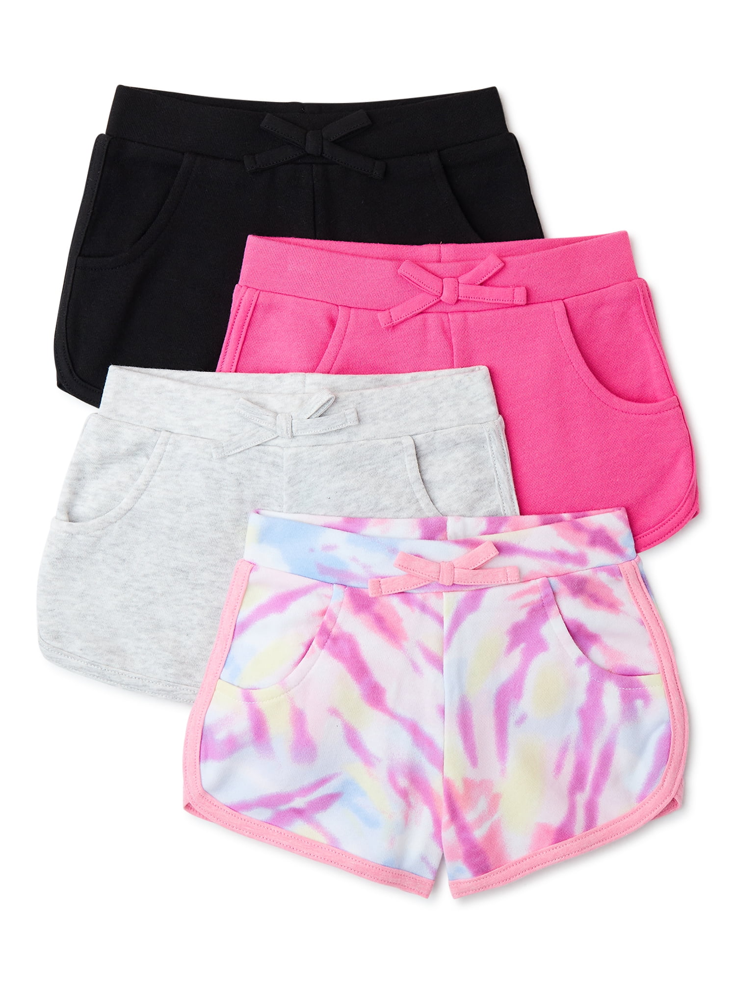 Garanimals Baby and Toddler Girls' Dolphin Shorts, 4-Pack, Sizes 12 Months-5T