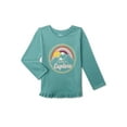 thumbnail image 1 of Garanimals Baby and Toddler Girls Long Sleeve Ruffle Hem T-Shirt, Sizes 12 Months-5T, 1 of 5
