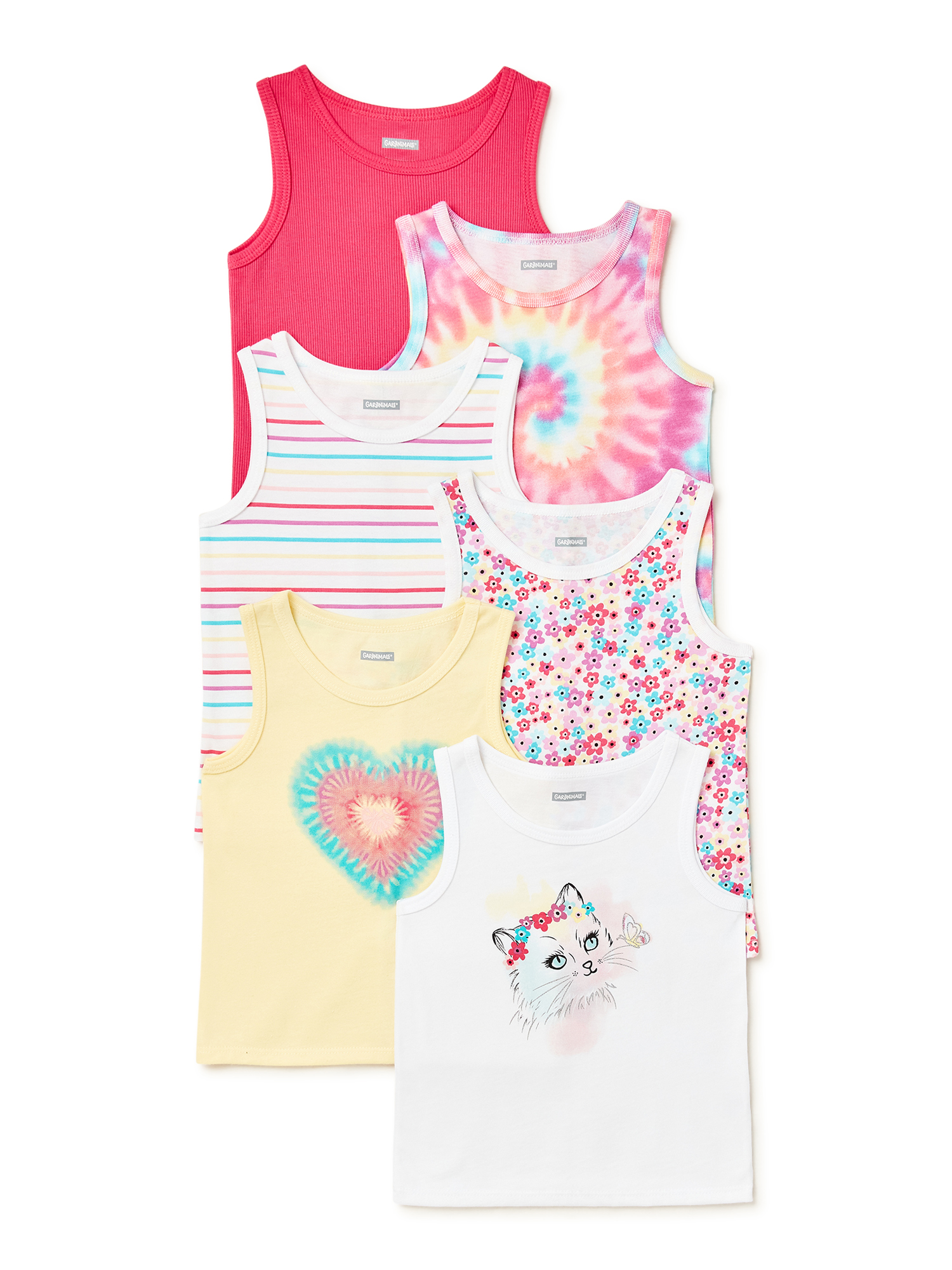 Garanimals Baby and Toddler Girls’ Tank Top Multipack, 6Pack, Sizes