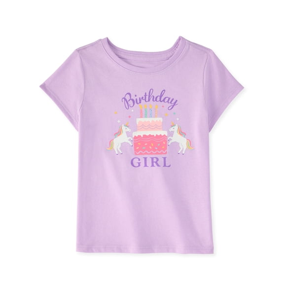 Garanimals Baby & Toddler Girl Cotton Short-Sleeve Graphic T-Shirt, 0M–6T