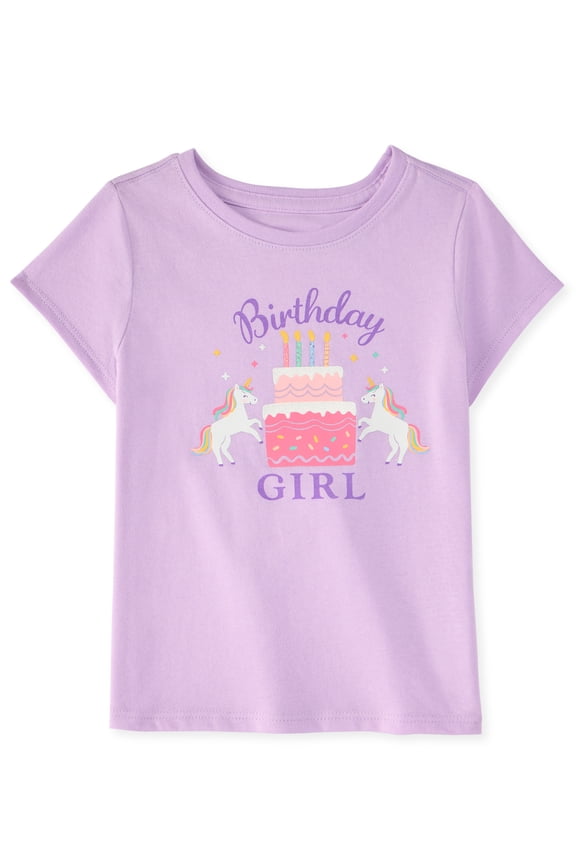 Baby & Toddler Girl Cotton Short-Sleeve Graphic T-Shirt, 0M–6T