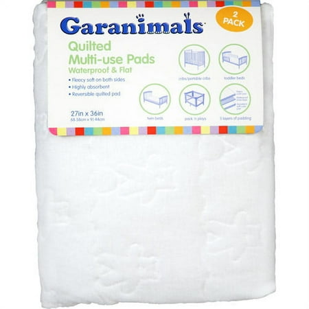 (2 Pack) Garanimals Fleecey Soft Multi-Use Pads with Waterproof Barrier Super Value Pack! 2 Pack