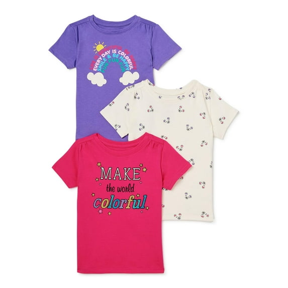Garanimals Girls 365 Fall Multipack Tees, Sizes 4-10