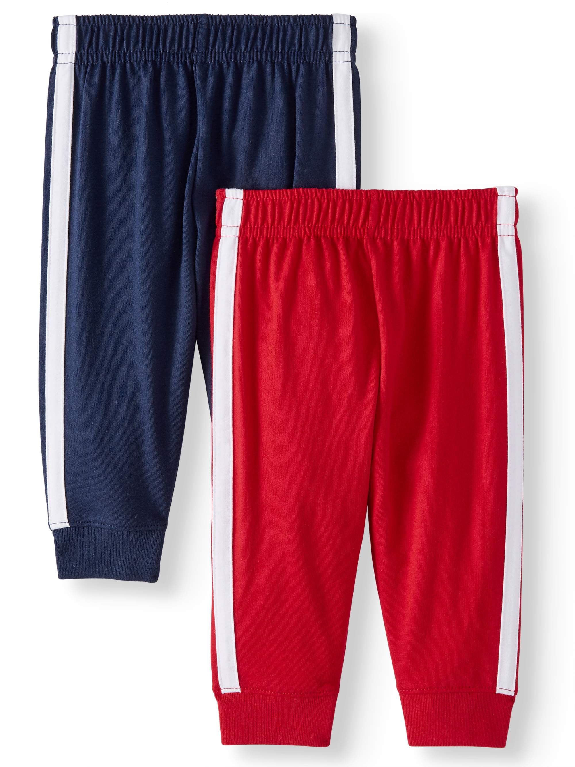 Garanimals Jersey Taped Jogger Pants, 2pack (Baby Boys)