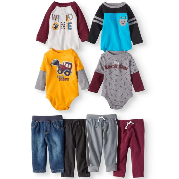 Garanimals Mix & Match Outfits KidPack Gift Box, 8pc Set (Baby Boys