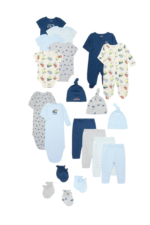 Baby Boy Shower Gift Set, Trucks Multi, Newborn - 9M, 20-Piece