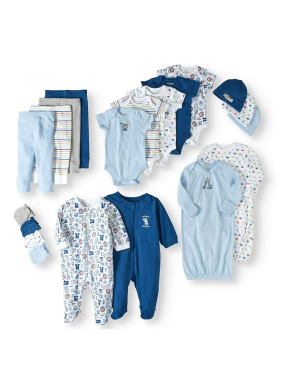 Garanimals Newborn Baby Boy Shower Gift Set, 20-Piece, Preemie-6/9 Months