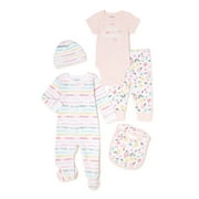 Newborn Baby Girl Shower Gift Set, 5-Piece, Newborn-6/9 Months
