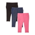 thumbnail image 1 of Garanimals Regular Fit Mid Rise Slim-Leg Legging (Infant), 3 Count, 3 Pack, 1 of 4