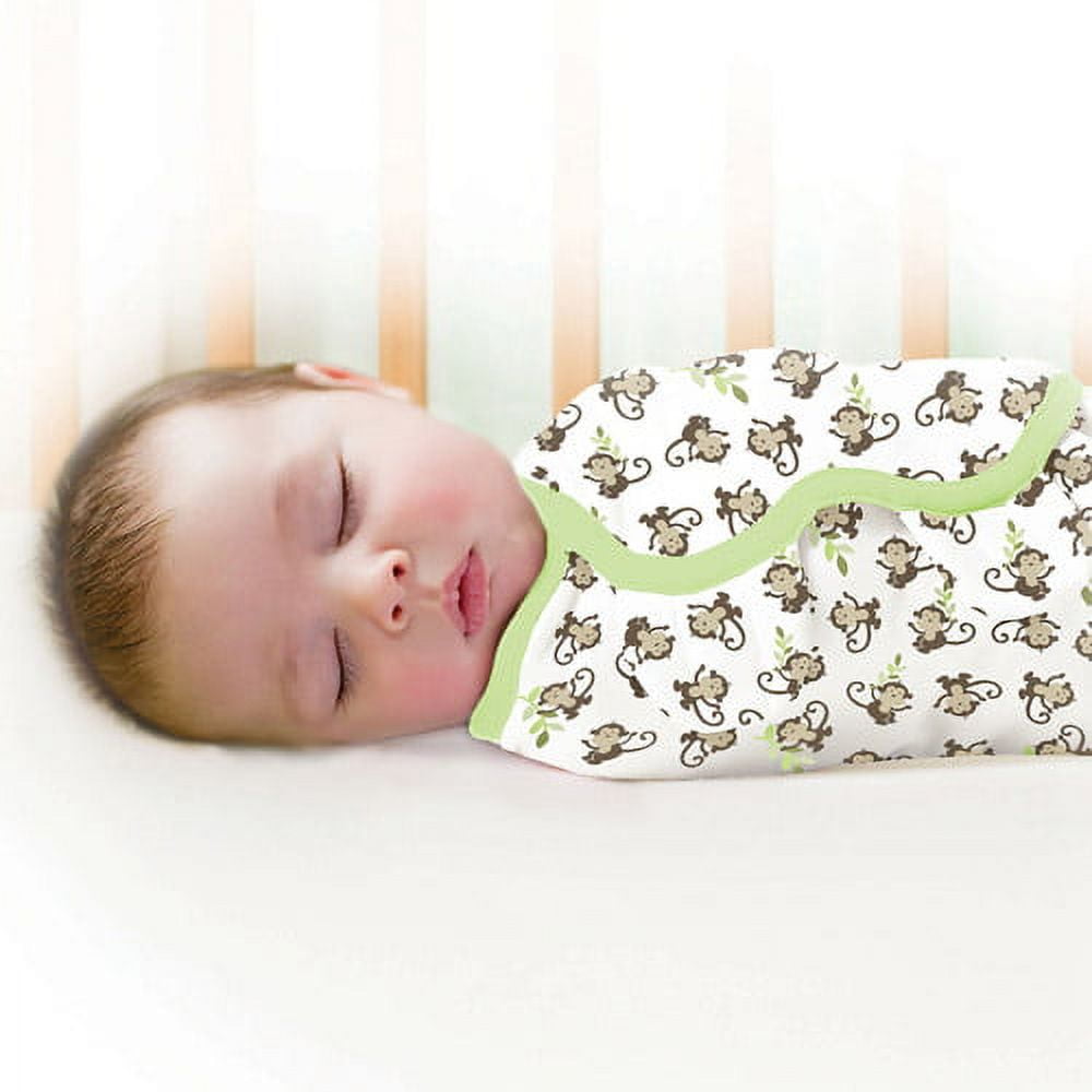 Garanimals SwaddleMe Infant Wrap 2 Pack Monkey Vine Size Small Medium Walmart