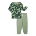 thumbnail image 1 of Garanimals Toddler Boys Waffle Henley Top and Twill Joggers Outfit Set, 2-Piece, Sizes 18M-5T, 1 of 3