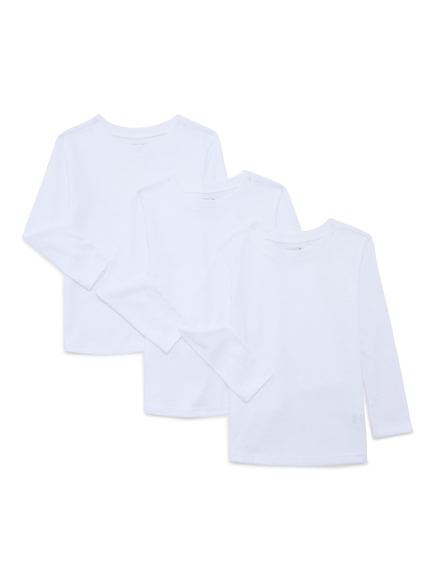 Garanimals Toddler Boys Solid Essentials Long Sleeve Tees, 3-Pack, Sizes 18M-5T