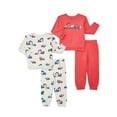 thumbnail image 1 of Garanimals Toddler Boy 4-Piece Fleece Sweatshirt & Jogger Outfit Set, Sizes 18M-5T, 1 of 3