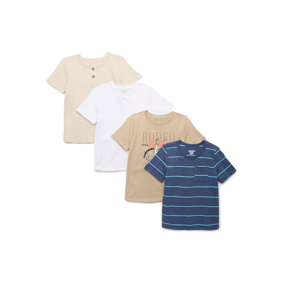 Garanimals Toddler Boy Assorted Tops Multipack, 4-Pack, Sizes 18M-5T